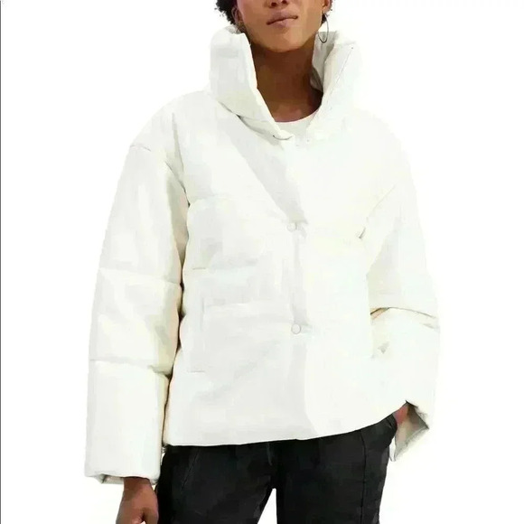 INC Leather puffer Jacket - Picture 2 of 9